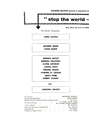 Stop the Worlf I Want to Get Off - cast list Anthony Newley, Anna Quayle, Marti Webb